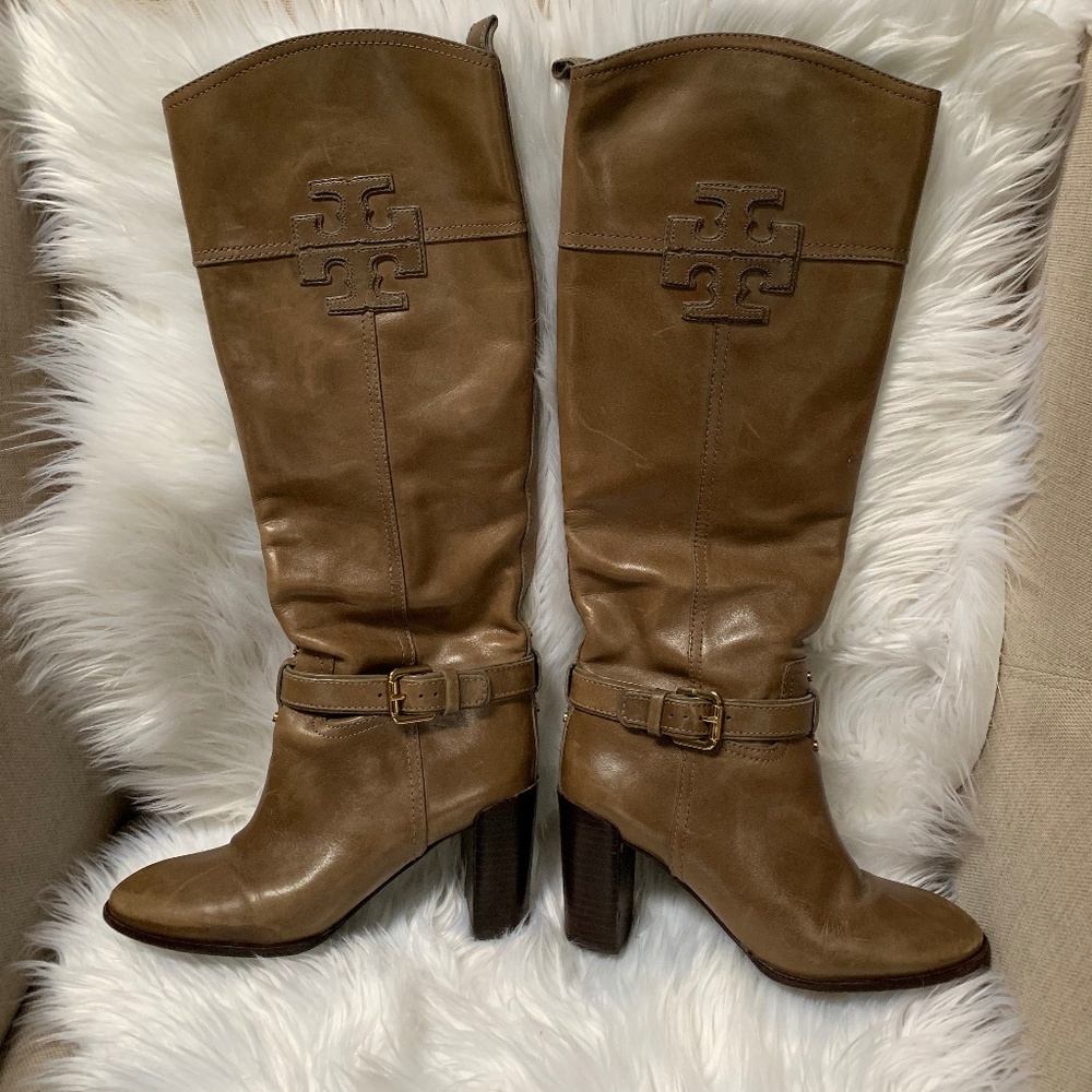 Tory Burch Mid Heel Leather Boot